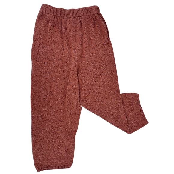 Free People FP Beach Low Slung High Rise Knit Pants Coral Medium Comfy Casual - Picture 8 of 11